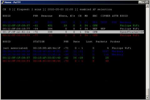Eines der Tools in der von Aircrack-ng – hier Fall Airodump-ng – liest die technischen Merkmale eines Drahtlos-Netzwerks aus.