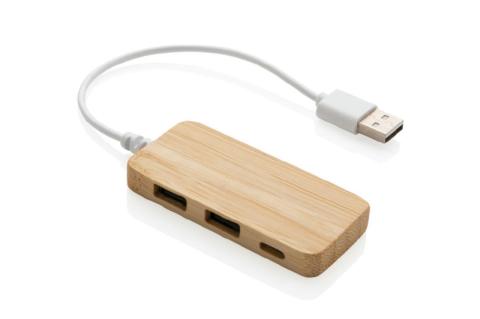 Form trifft Funktion: USB-Hub im nachhaltigen Bambusgehäuse. (Quelle: schroeter.de)