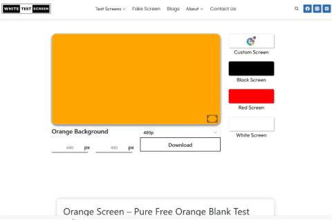 Auch wenn der Name der Webseite ""whitetestscreen.com" lautet, lassen sich damit zur Fehlersuche auch andere Farbhintergründe darstellen.