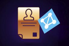 Goldenes Ausweissymbol isoliert auf dunkelblauem Hintergrund mit dem Azure Symbol